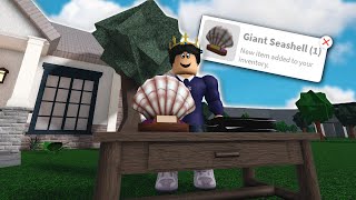 secret seashell TROPHY hunting in BLOXBURG HARD MODE [upl. by Gun]