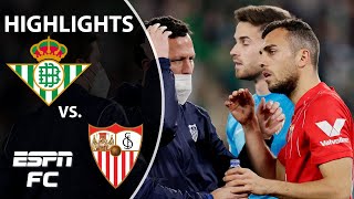 Betis and Sevilla match abandoned fan throws object onto pitch  Copa del Rey Highlights  ESPN FC [upl. by Jody]