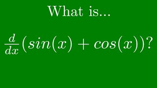 Calculus Derivatives Trigonometric Functions sinx  cosx [upl. by Nie]