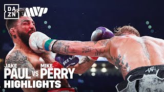 FIGHT HIGHLIGHTS  JAKE PAUL VS MIKE PERRY [upl. by Drescher54]