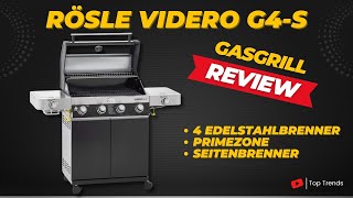 RÖSLE Gasgrill BBQ Station VIDERO G4 S Review  Bester 4 Brenner Gasgrill [upl. by Antoni352]