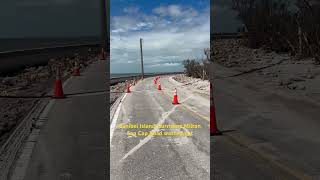 Sanibel Island Hurricane Milton Road washed out hurricanemilton sanibelisland captiva sanibel [upl. by Acacia240]