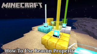 How To Use Beacon Properly Minecraft  Minecraft Gameplay in Hindi [upl. by Segalman652]