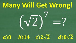 Square root of 2 to the 7th power  How much do you know about square roots and powers [upl. by Born]