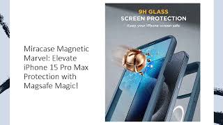 Miracase Magnetic Marvel Elevate iPhone 15 Pro Max Protection with Magsafe Magic [upl. by Elladine]