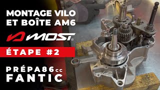 Tuto Montage vilebrequin et boîte de vitesse 50cc AM6  étape 2 sur 3 de la prépa Fantic 86cc MOST [upl. by Yeldua934]