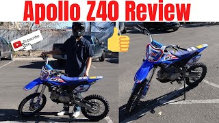 Apollo Z40 140cc Dirt Bike Review In Blue [upl. by Jet]