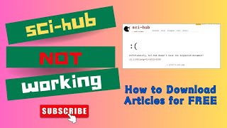 How to download articles for free Easy  scihub not working  scihub alternative 2024 [upl. by Green476]