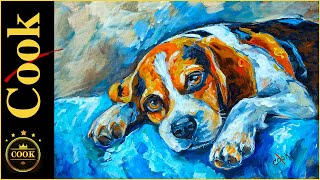 How to Paint an Adorable Beagle Puppy in Acrylics Like a Professional with Ginger Cook [upl. by Schell500]