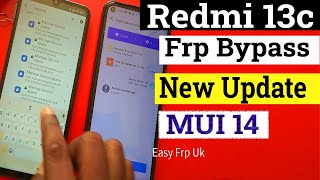 Redmi 13c Frp Bypass Android 14 Without Pc  Redmi 13c Frp Unlock  Redmi 13c Google Account Bypass [upl. by Nageam]