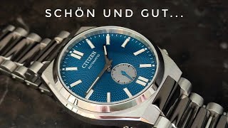 Die schönste japanische Uhr verbessert Citizen Tsuyosa NK501051L Small Second blau Review deutsch [upl. by Ffirahs]