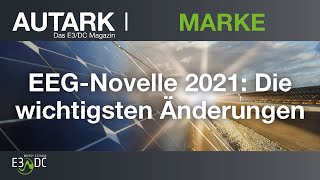 EEGNovelle 2021 Die wichtigsten Änderungen [upl. by Lorrayne]