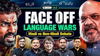 Language Wars Hindi as India’s National Language  Hindi vs NonHindi Debate  Face Off [upl. by Hcone]