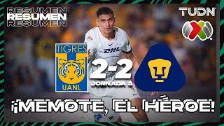 Resumen y goles  Tigres 22 Pumas  Liga Mx  CL2024 J5  TUDN [upl. by Obel]