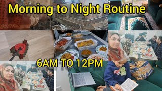 Mom 6AM to 12PM Morning to Night Routine🥬How I Manage Dawat With Kids [upl. by Akimaj]