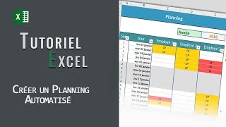 Excel  Créer un planning automatisé [upl. by Derreg]