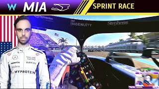 F1 2024 Full Career Mode MIAMI GP  Sprint Race  Williams FW46 [upl. by Rhiana]