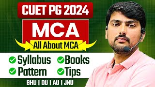 CUET PG MCA 2024  CUET MCA Syllabus Pattern Book  Important Tips for CUET MCA Exam 2024 [upl. by Hallsy]