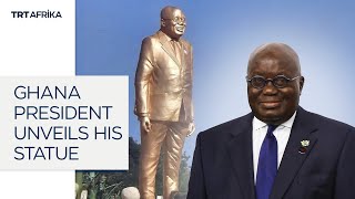 Ghana President Unveils His Statues [upl. by Hoxsie]