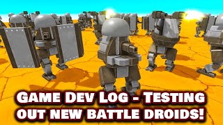 Dev Log  playing around with new battle droids Age Of Warbots Battle Simulator [upl. by Holden155]