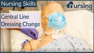 Central Line Dressing Change Nursing Skills [upl. by Rolf356]