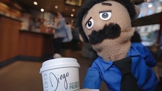 Diego Gets Coffee Again  Awkward Puppets [upl. by Randene]