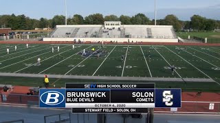 Solon Boys Soccer vs Brunswick 1062020  JV amp Varsity [upl. by Irrok]