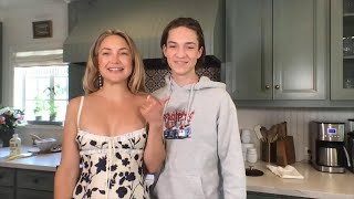 Kate Hudson Gives Tour Of Her Home Kitchen amp Her 16YearOld Son Ryder Makes a Cameo [upl. by Riocard405]