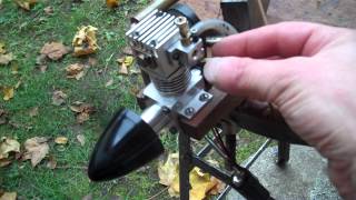 25cc FourStroke Rotary Valve Glow Engine [upl. by Yrekcaz]