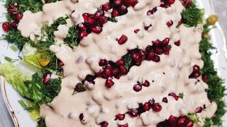 Vegan Daily LARGE LETTUCE 🥬 POMEGRANATE SALAD WITH SWEET LICK YOUR FINGERS DRESSING [upl. by Yantruoc]