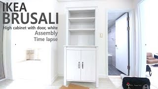 How to Assemble  IKEA 이케아 BRUSALI 브루살리 키큰장도어 화이트 조립하기 [upl. by Otter]