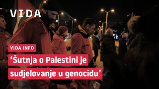 VIDA info  Marš solidarnosti s Palestinom quotGenocid je genocidquot [upl. by Jamaal477]