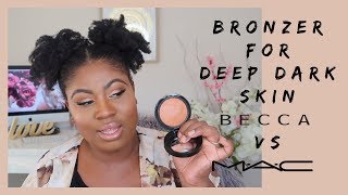 BRONZER FOR DEEP DARK SKIN  MAC Mineralize Skinfinish in Sun Power  Afrodite by Olympia [upl. by Lauren497]