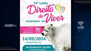 16º LEILÃO DIREITO DE VIVER  14092024  SACRAMENTO MG [upl. by Dhaf704]