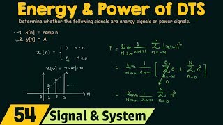 Energy and Power of DiscreteTime Signals [upl. by Phio]