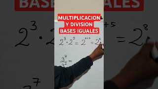 Multiplicación y Division de Potencias  Super facíl [upl. by Aira]