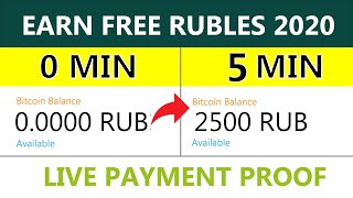 3 Free Ruble Earning Sites 2020  Earn Free Rub With Zero investment 2500 RUB Live Payment Proof [upl. by Zellner83]