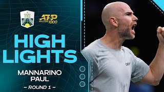 Mannarino v Paul Round 1 Highlights  Rolex Paris Masters 2024 [upl. by Nonnaehr137]