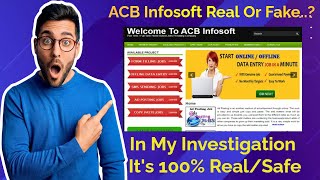 ACB Infosoft Real or Fake  ACB Infosoft Review  Payment Proof  Review  ACB Infosoft 100 Real WP [upl. by Treacy]