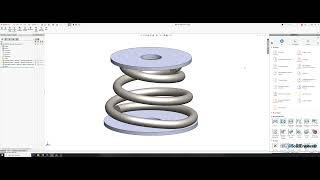 Spring Compression in SOLIDWORKS and Simulia [upl. by Hagai229]