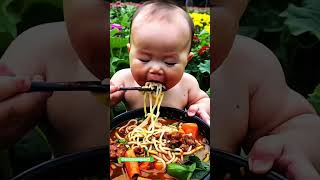 Baby mukbang food shorts shortvideo [upl. by Haberman]