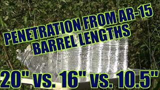 Part 1 Ar15 M855 Ball Barrel Length Penetration Tests 20quot vs 16quot vs 105quot [upl. by Nadruoj]