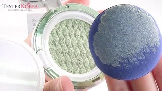 TESTERKOREA LANEIGE Skin Veil Base Cushion  No 60 Light Green [upl. by Heilner]