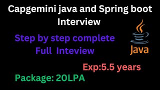 Capgemini Java Interview Questions amp Answers Experienced Candidates for the 55 yrs experienced [upl. by Adarbil707]