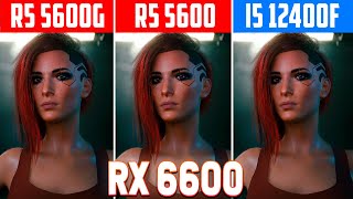 Ryzen 5 5600G vs 5600 vs 12400F  Performance Benchmark with RX 6600 AMD vs Intel [upl. by Barden]