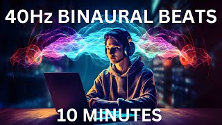 40Hz Binaural Beats for Studying and Focus [upl. by Elmira]