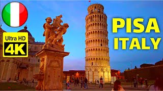 🇮🇹 Walking in PISA Italy  Evening Walk Tour 2022  4K 60fps UHD [upl. by Legna]