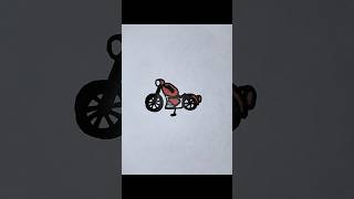 Easy Bike Drawing 🏍️🏍️🏍️🏍️ short reels bike drawing [upl. by Leiru]