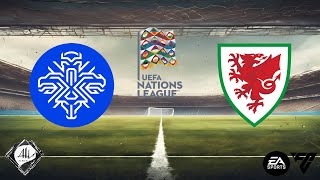 Islândia x País de Gales  3 Rodada UEFA Nations League  EA FC [upl. by Anawad]