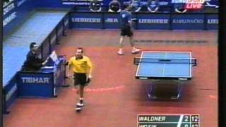 Waldner  Torben Wosik Euro Team final 2002 [upl. by Girhiny63]